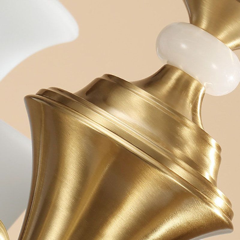 Gold Bell Lighting Modernidad Modernidad Opaline Glass Chandelier Lighting para sala de estar