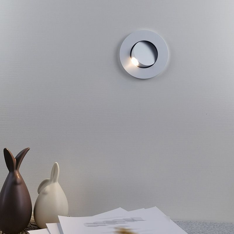 Metall 1-Licht-Lesen Wandbeleuchtung moderner Stil Runde Form Wandmontage Leuchte