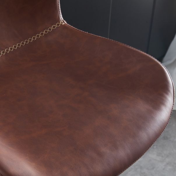Contemporary Style Adjustable Upholstered Bar Stool with Metal Legs