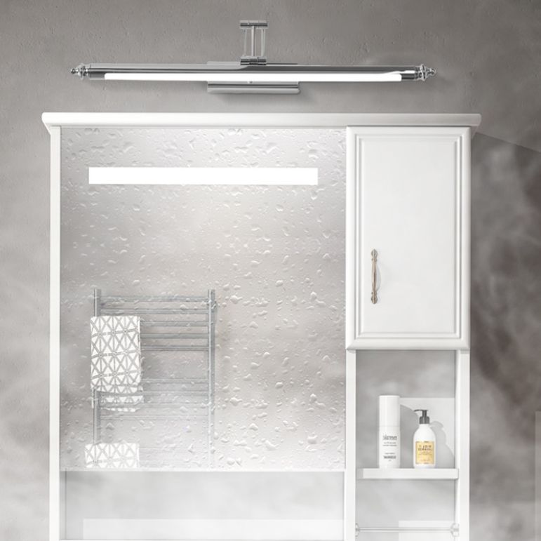 Stainless-Steel Linear LED Wall Light in Modern Simplicity Plastic Extendable Wall Lamp for Bathroom