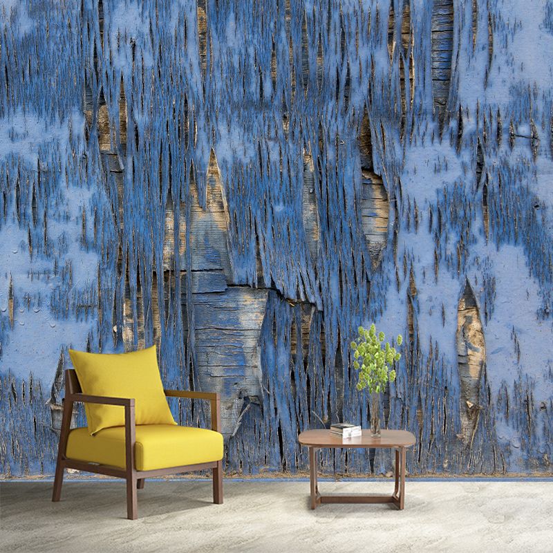 Wood Texture Wall Mural Industrial Home Decor Mildew Resistant for Sitting Room