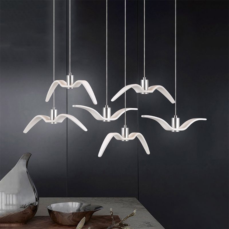 Modern Metal Pendant Lighting, Seagull Ceiling Light Fixture