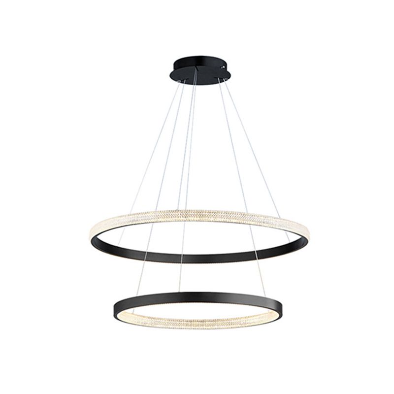 Candelier de anillo contemporáneo Luz acrílica acrílica accesorios para restaurante para restaurante