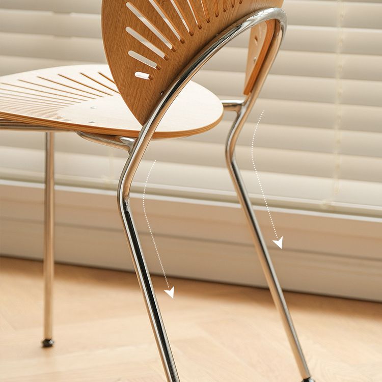 Zeitgenössischer Stil Metal Stuhl Set Open By Side Küche Esszimmerstühle