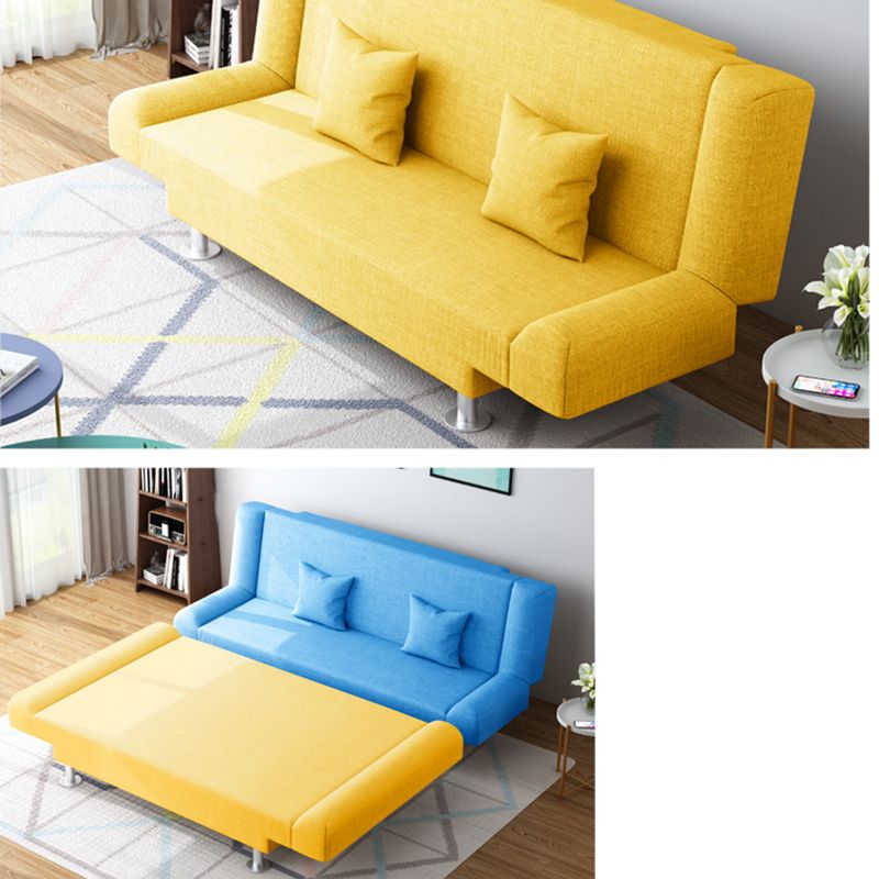 29.53"H Linen Armless Convertible Sleeper Sofa Bed for Living Room