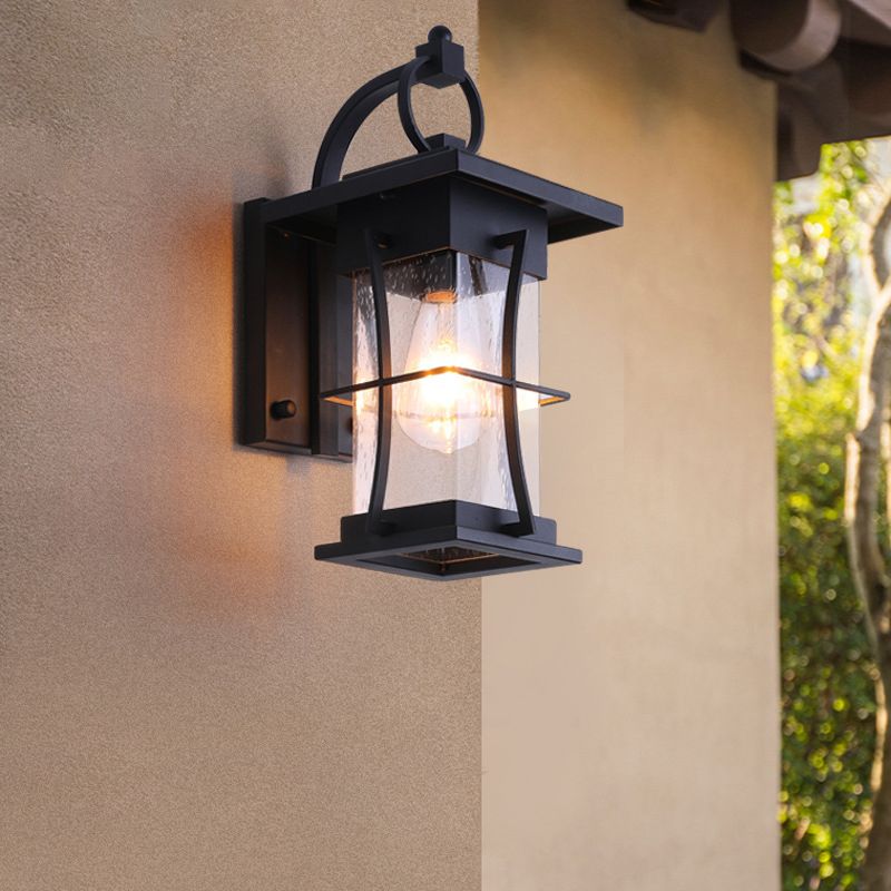 Black Industrial Sconce Light Fixtures Wrought Iron Wall Lamp Sconce for Garden