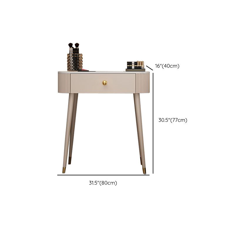 Modern Lighted Mirror Dressing Table Bedroom Makeup Table with Drawer