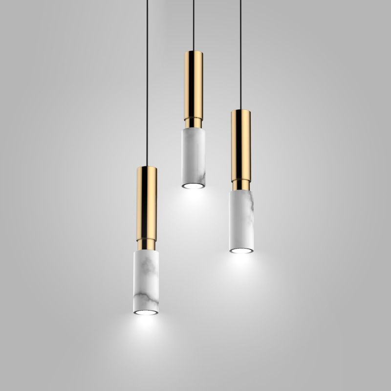 Pendre en pierre géométrique Light Modern Style Hanging Light pour le salon