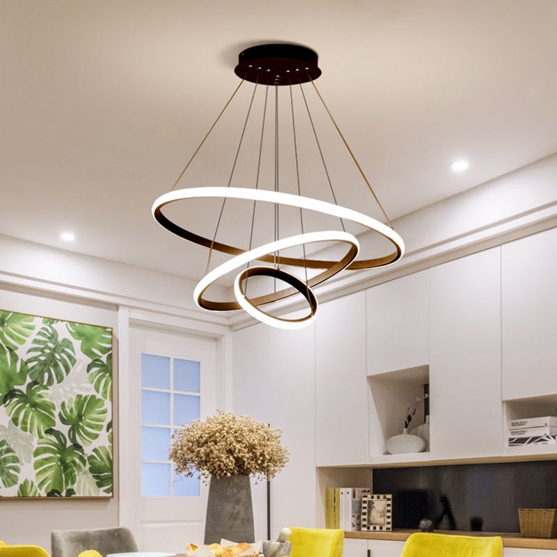 Rings Fissaggi di illuminazione a sospensione in metallo semplici apparecchi di illuminazione a sospensione camera da letto
