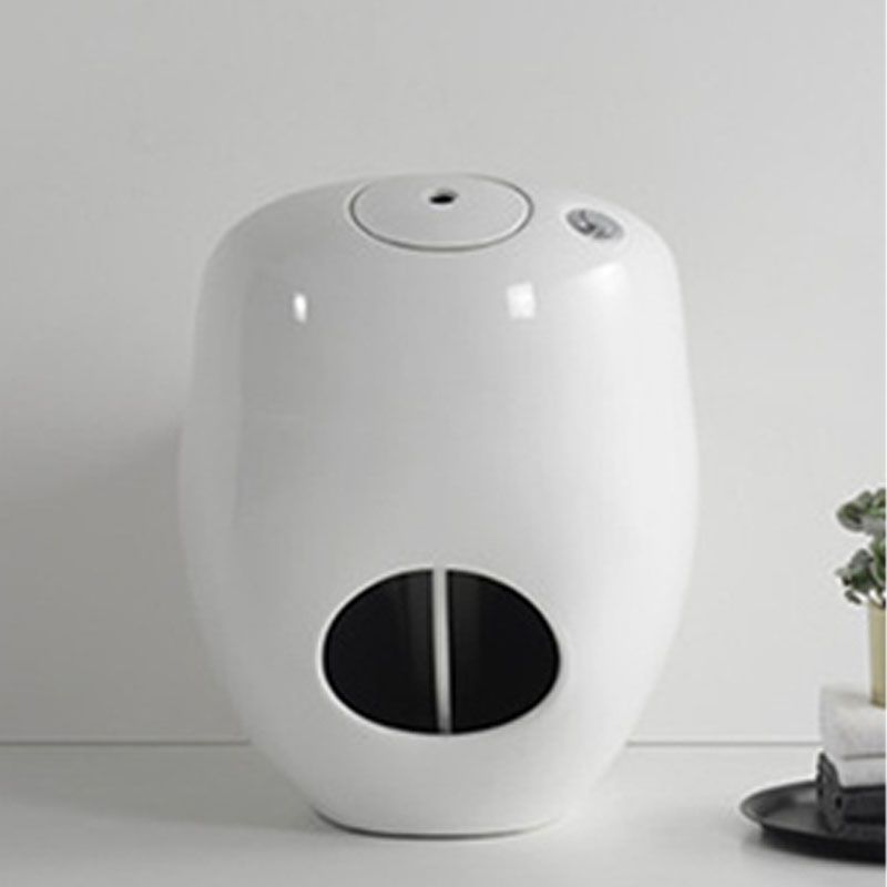 Siphon Jet Round Toilet Mini Indoor Flush Toilet for Washroom