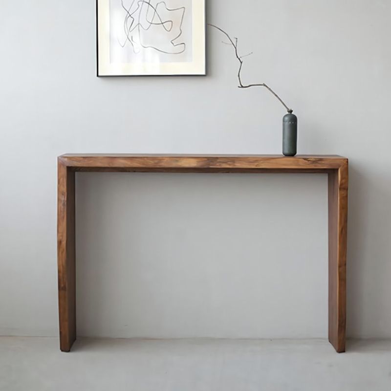 12 Inch Wide Accent Table Mid-Century Modern Rectangle Console Table