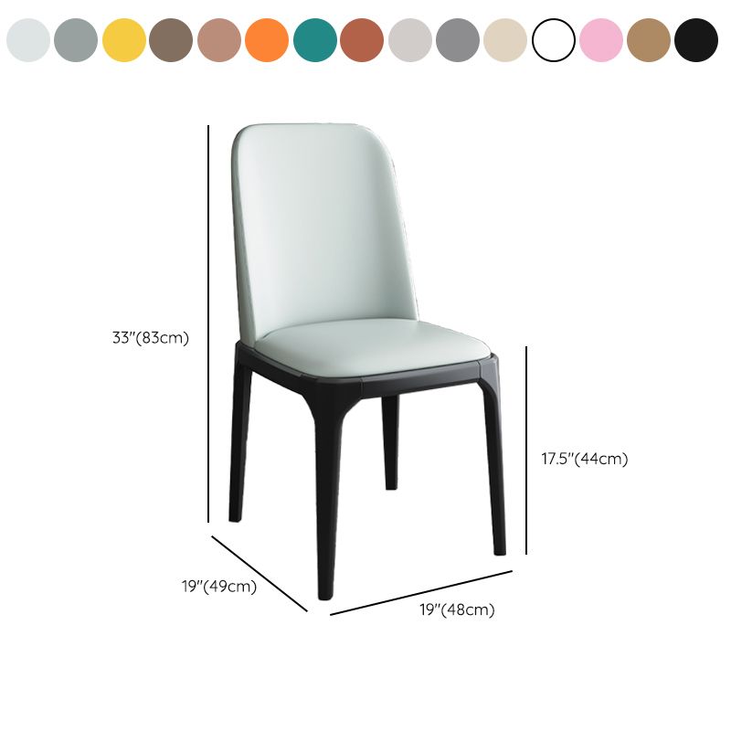 Modern Style Parsons Chairs Faux Leather Dining Chair for Dining Room