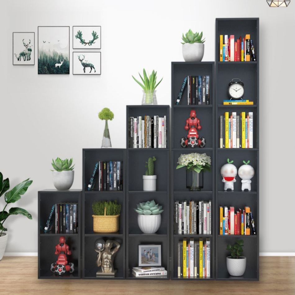 11.81"W Bookshelf Closed Back Contemporary Style Bookcase for Home Office