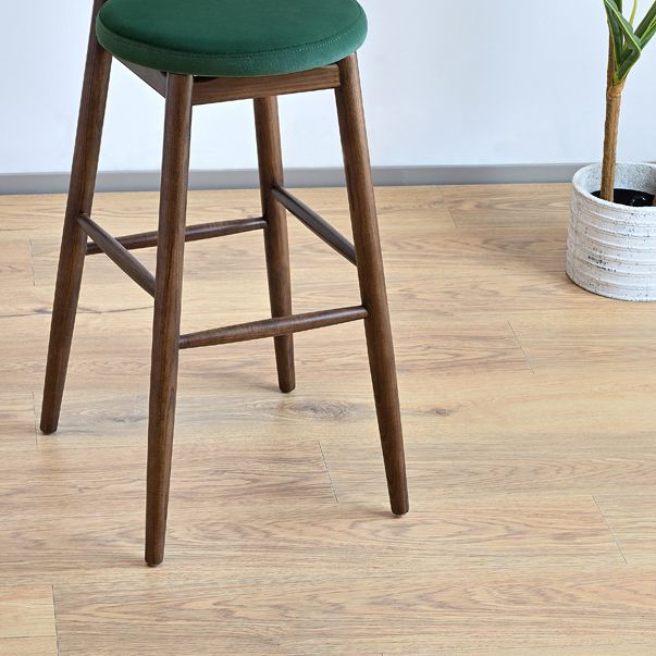 Low Back Dining Stool Industrial Armless Bar Stool with Wood Base