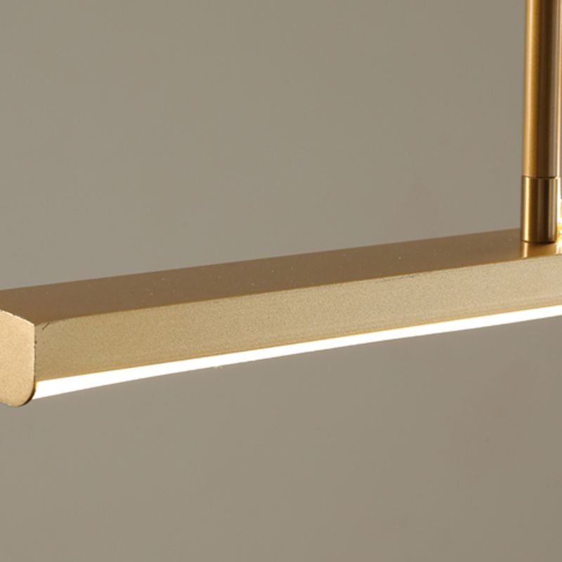 Luces colgantes de forma lineal Metal Contemporáne de metal de 2 accesorios de iluminación colgante de 2 luces