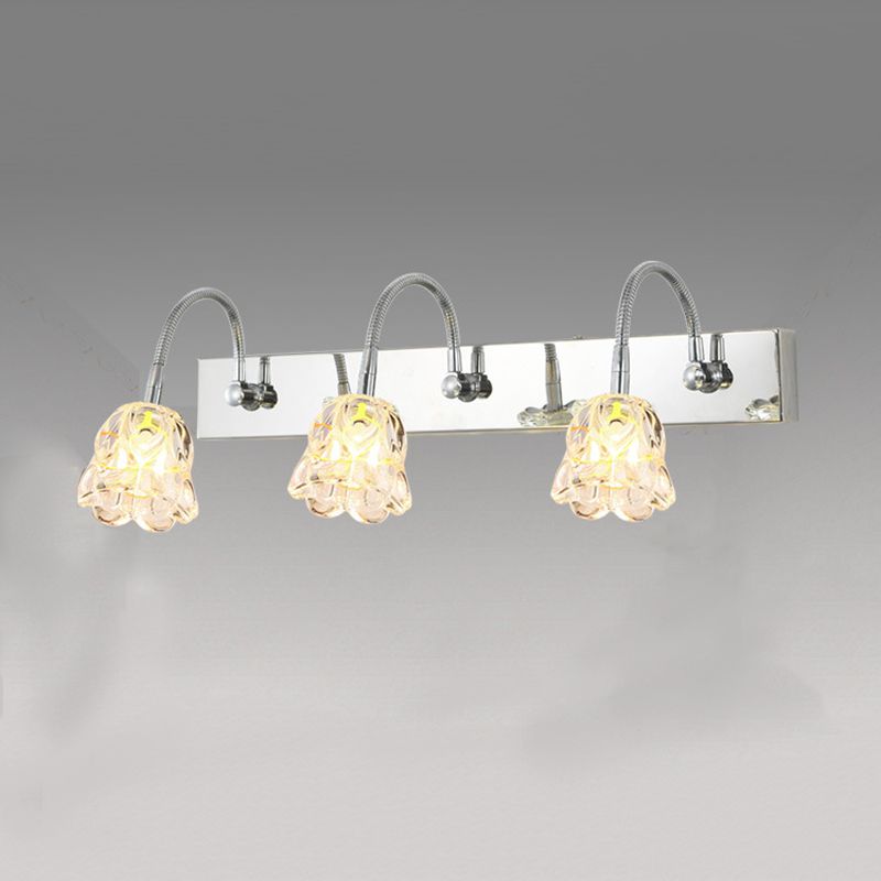 Metal Geometric Bath Light Contemporary Style Multi Lights Vanity Sconce