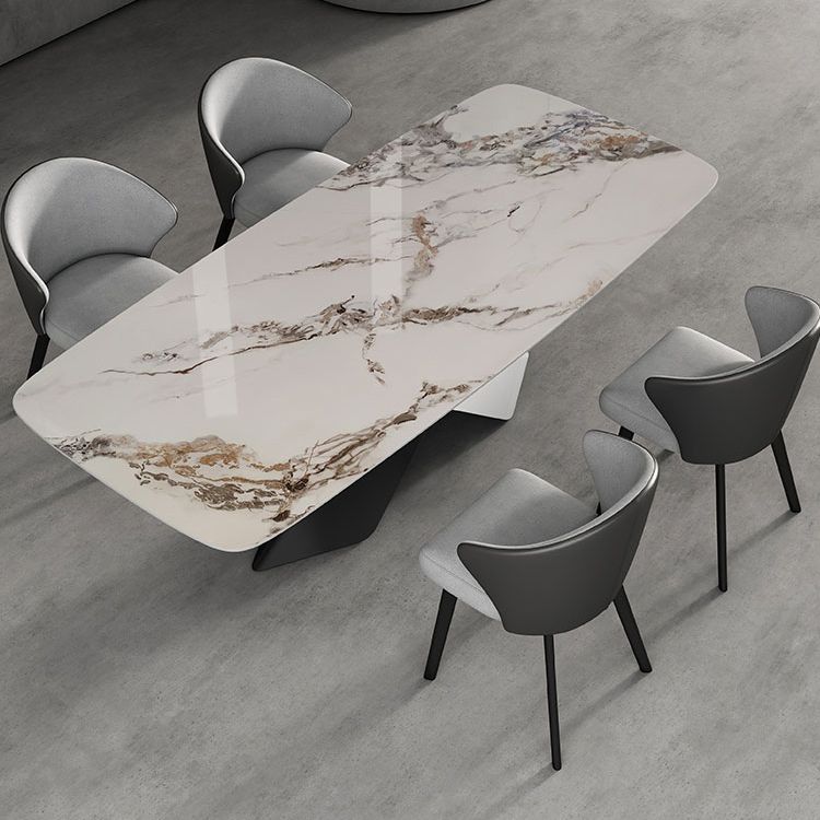 Modern Style Sintered Stone Dining Table Set White 1/4/5/7 Pieces Dining Set for Home Use