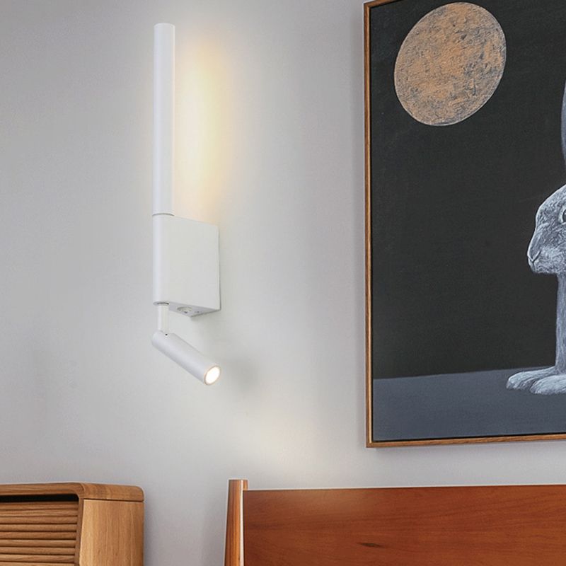 Modernism 2-Light White Wall Mounted Sconce Metallic LED Wall Light
