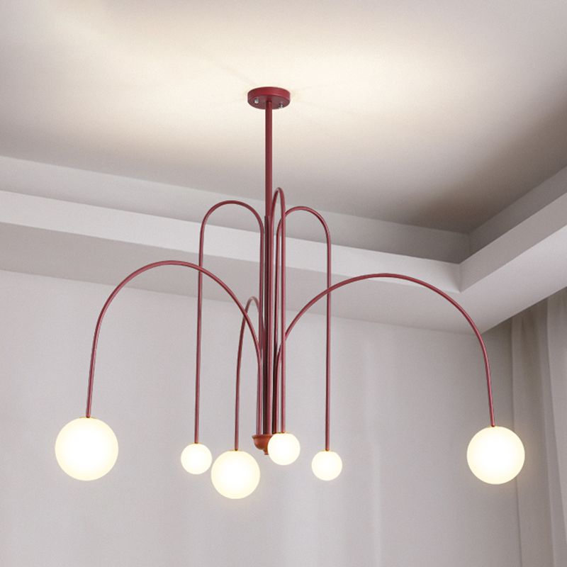 Modern Sphere Chandelier Lights Glass Chandelier Light Fixture for Living Room