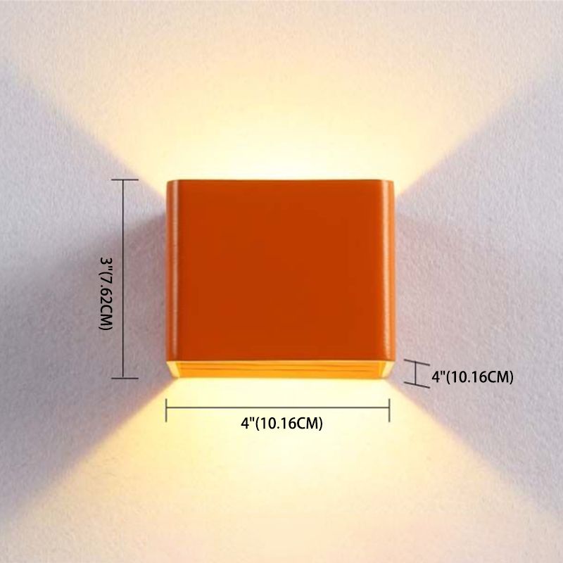 Moderner minimalistischer Stil quadratischer Wandleuchter Aluminium 1 leichte Leuchten für Wohnzimmer