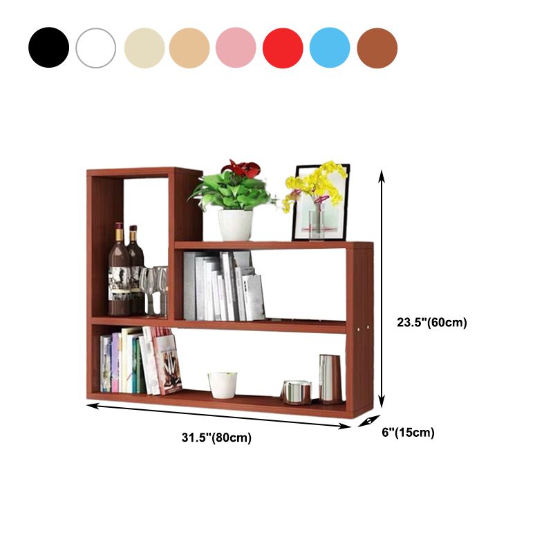Modern Floating Book Shelf Wall Mounted Manufactured Wood Bookcase