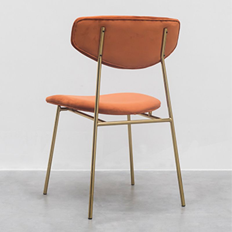 Upholstered Dining Chair Glam Style Open Back Side Chair for Indoor