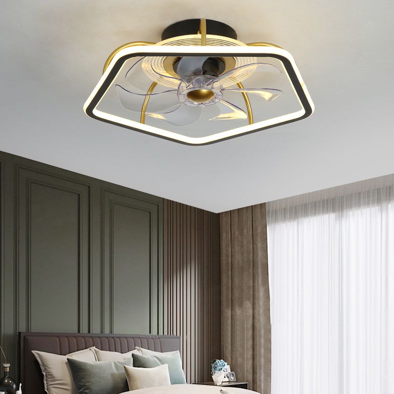 2 Lights Geometric Ceiling Lights Modern Style Metal Flush Mount Lamp