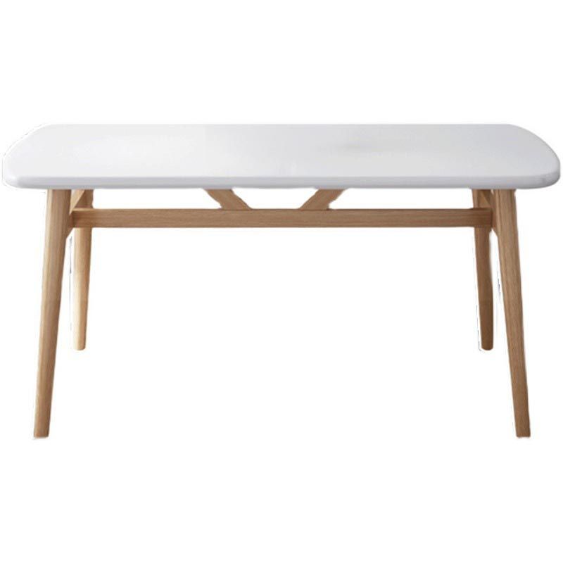 Rectangular Wood Dining Table Modern Furniture with 4 Legs for Home