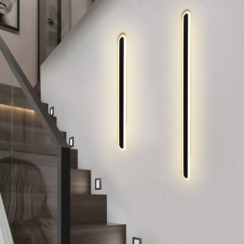 1 Light Linear Wall Mount Light Fixture Modern Wall Lamp Metal Wall Sconces