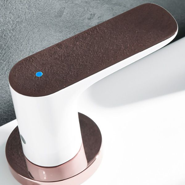Modern Bathroom Faucet Black and White Copper Deck Mounted Tub Faucet