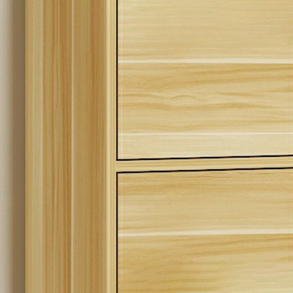 Light Wood Finish Non-Hanging Armoire Modern Storage Cabinet for Home