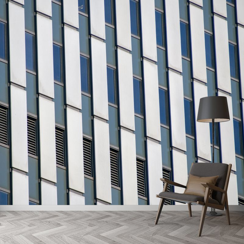 Minimalist Architecture Wall Mural for Meeting Room, Moisture Resistant