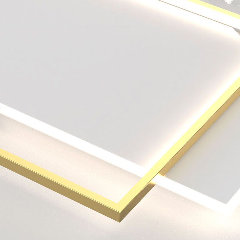 Plafonnier encastré géométrique en acrylique, plafonnier encastré de simplicité moderne