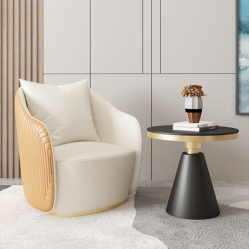 Contemporary Accent Armchair Modern Arms Included Barrel Accent Chair