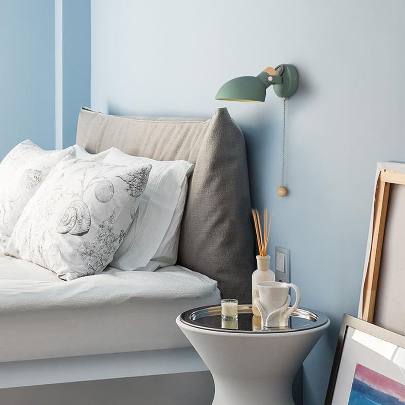 Modern Style Macaroon Wall Mounted Light Fixture Metal 1 Light Wall Lighting Fixtures