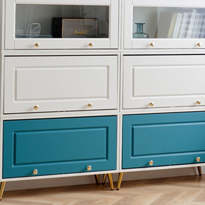 Urban Closed Back Standard Wood Shelf Bookcase for Living Room