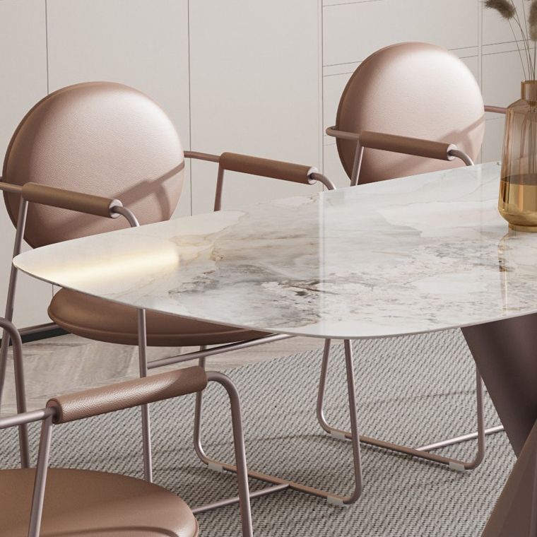 Contemporary 1/4/5/7 Pieces Dining Set Rectangle Dining Table Set with Pedestal Base