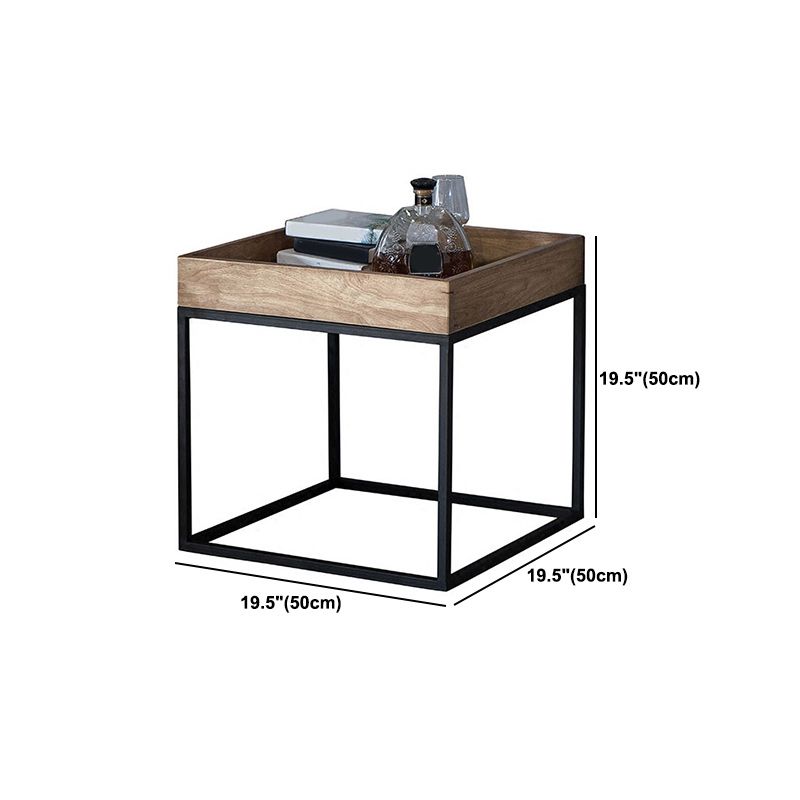 Scandinavian Square Coffee Table Wooden Cocktail Table for Home