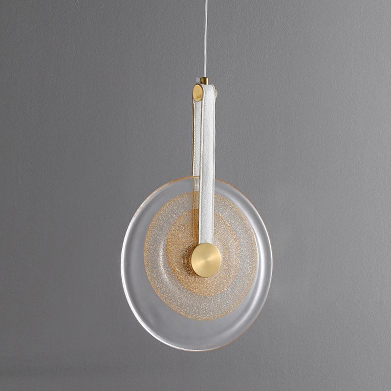 1-Licht-LED-Kreis zeitgenössischer Hanglampe-Kitglas Anhänger Licht für Schlafzimmer