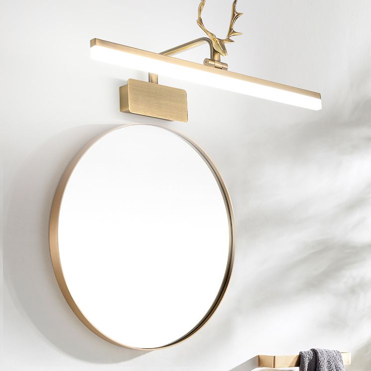 American Style Linear Vanity Lighting Fixtures with Antlers Acrylic Vanity Sconce