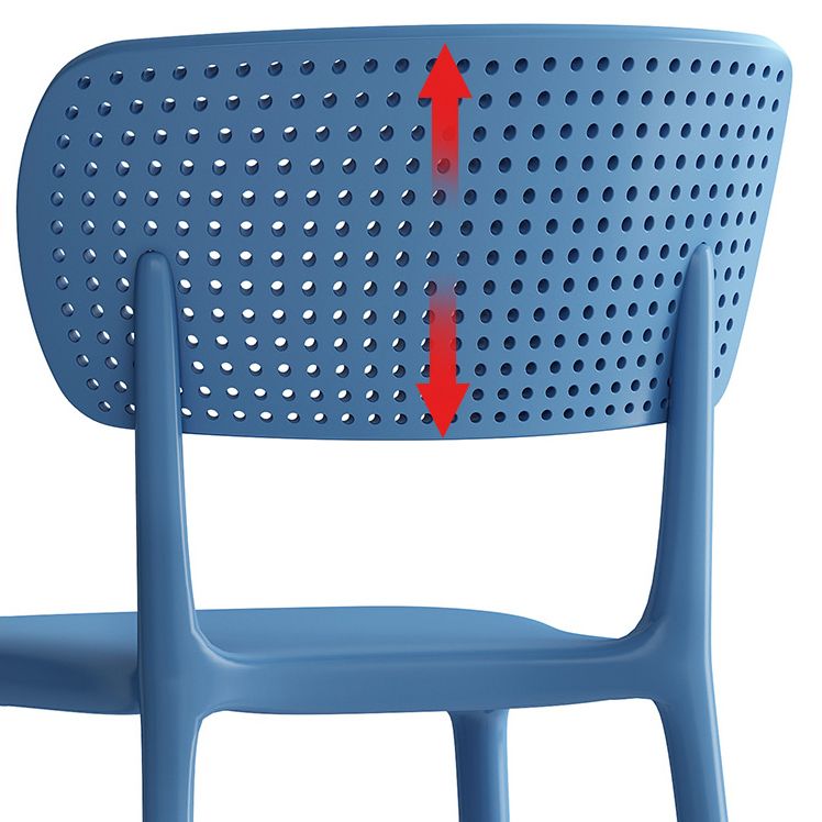 Plástico contemporáneo que cena la parte posterior abierta de la silla sin brazos que cena las sillas laterales