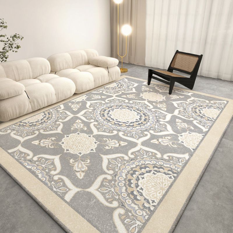 Modern Apricot Carpet Washable Carpet Polyester Carpet with Non-Slip Backing