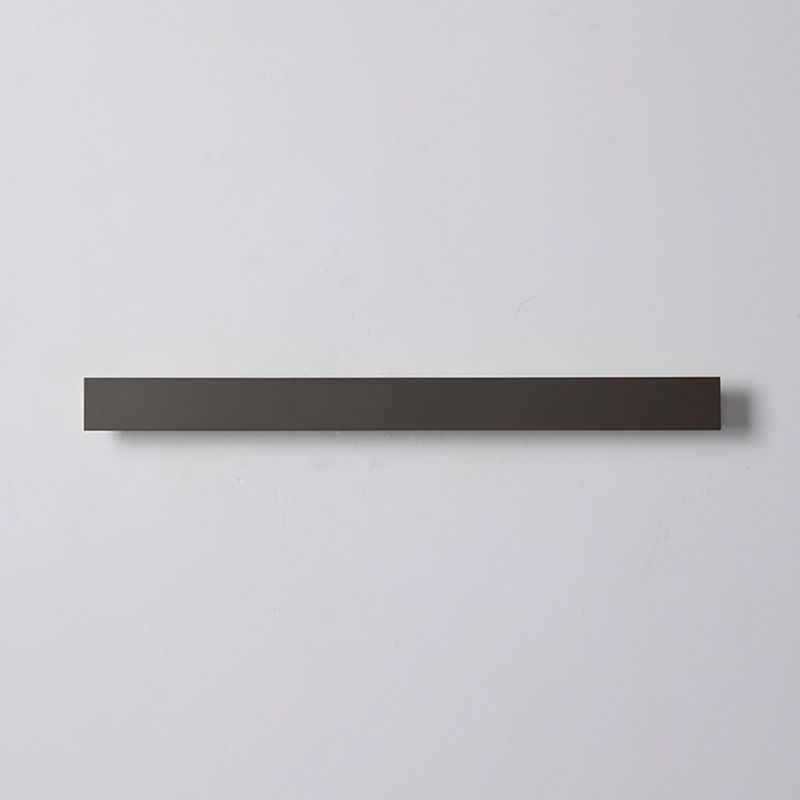Metal Linear Shade Wall Sconce Modern Style Single Light Wall Mounted Light in Black