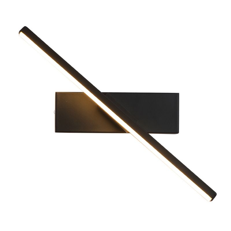 Lámpara de pared de minimalismo contemporáneo 330 ° Luz de línea LED de aluminio rotativo para dormitorio