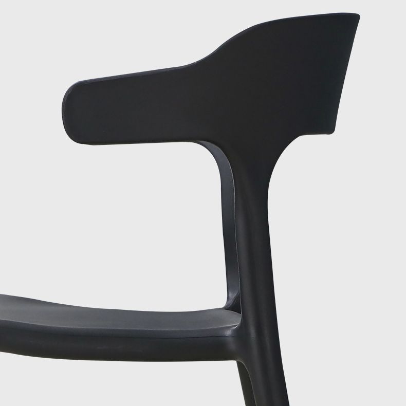 Sillas de comedor plásticas escandinavas sin brazos apilables que cenan la silla lateral