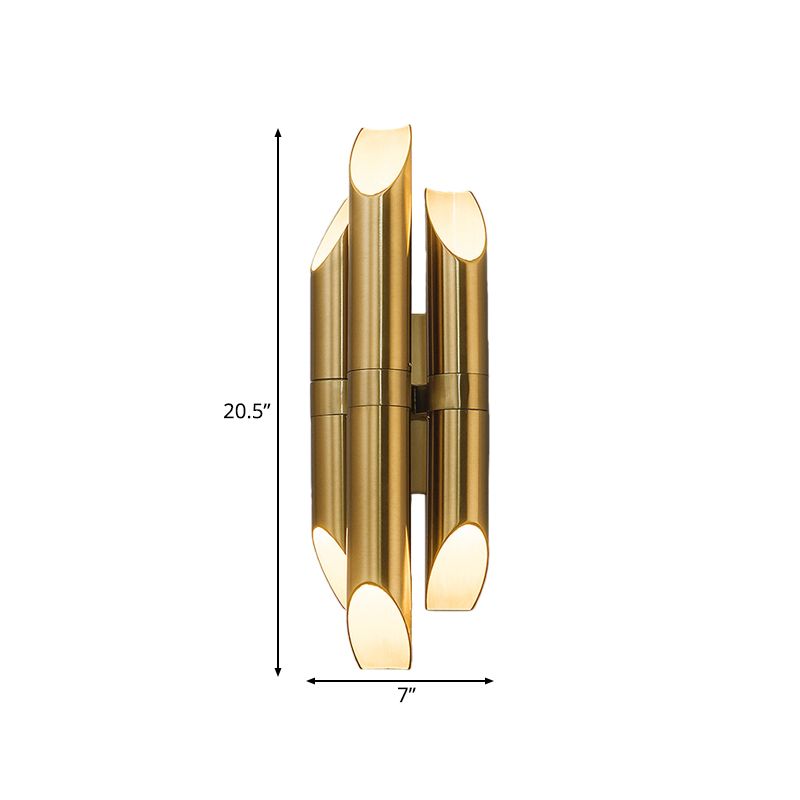 Lámpara de dorado Lámpara de apliques Tradición de iluminación de pared LED de metal en luz cálida/blanca para el pasillo