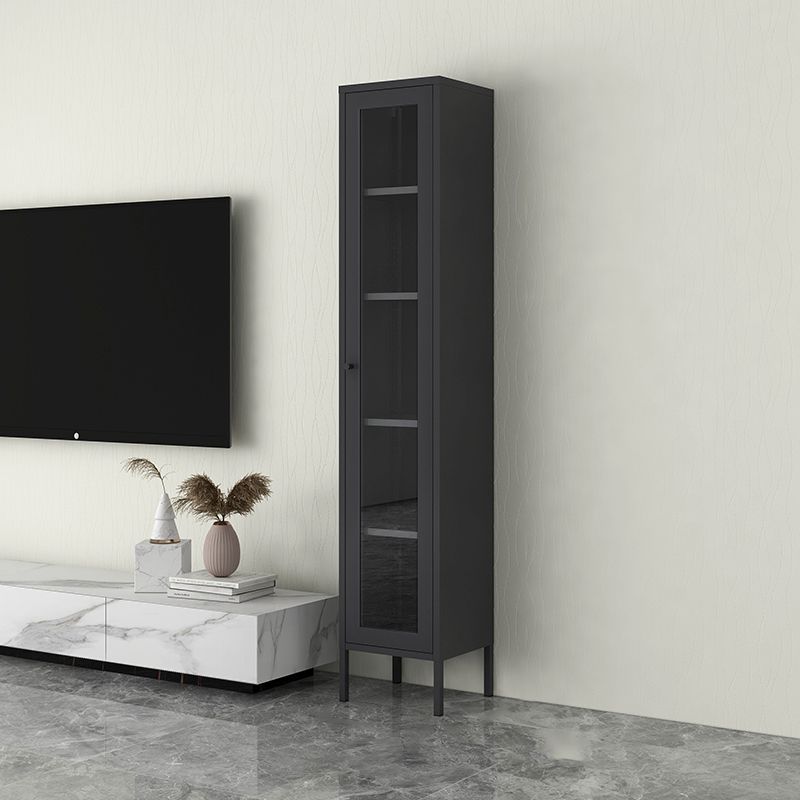 Scandinavian Style Bookcase with Door Shelf Bookcase for Home and Office