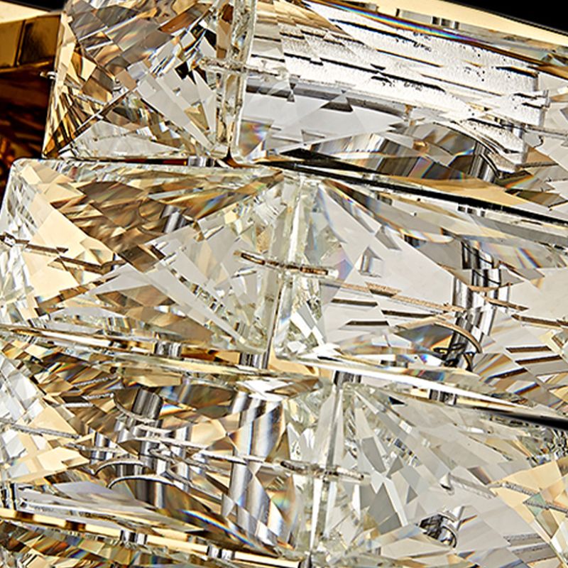 Postmodern Style Crystal Wall Light Geometric LED Wall Sconce for Living Room