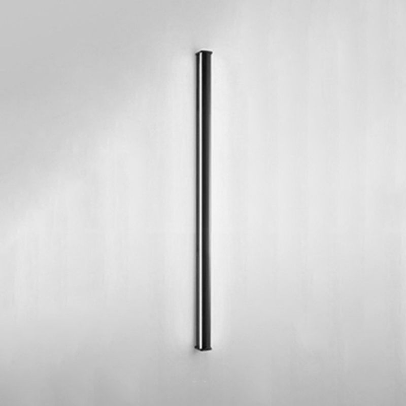 Éclair de mur en métal linéaire style moderne, appliques lumineuses à paroi légère en noir en noir