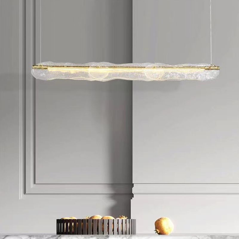 Nordic Style Copper Hanging Lamp Geometry Shape Island Light Fixture for Bedroom